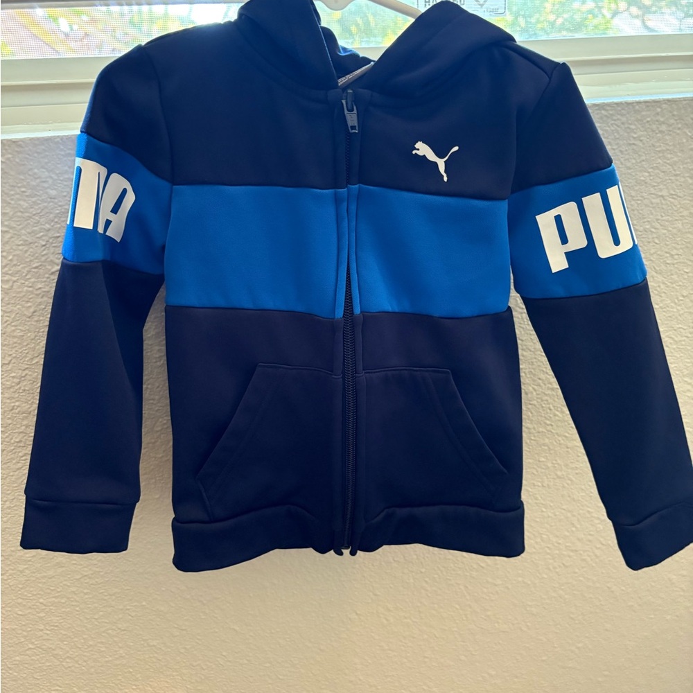 Puma Boys Kids Blue and Black Hoodie
